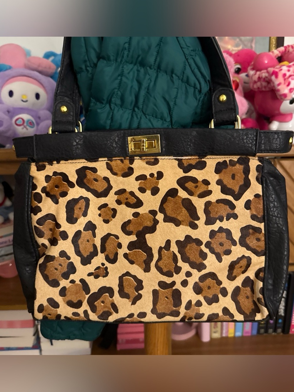 Leopard print handbag
